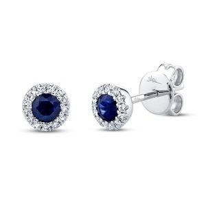 10KT GOLD, Genuine Sapphire earrings